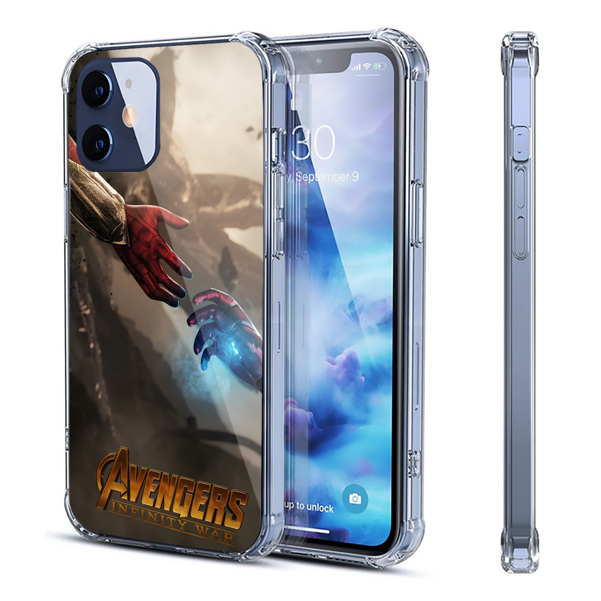 （画像用） アベンジャーズ The Avengers 【iPhone 12シリーズ対応】透明スマホケース（クリアソフトケース）